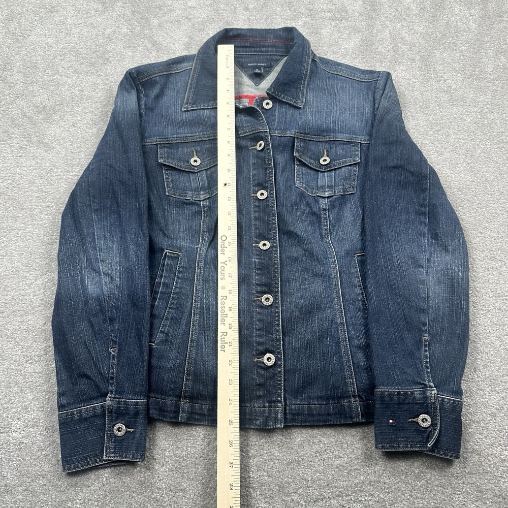 Tommy Hilfiger Women's Button Up Denim Jean Jacket Size XL Blue - Picture 5 of 8